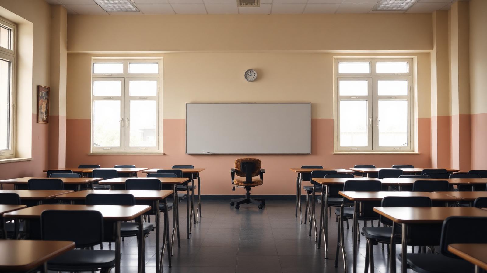 An empty school classroom with a counsellor's chair, where the ruling's prevention training funding will be directed